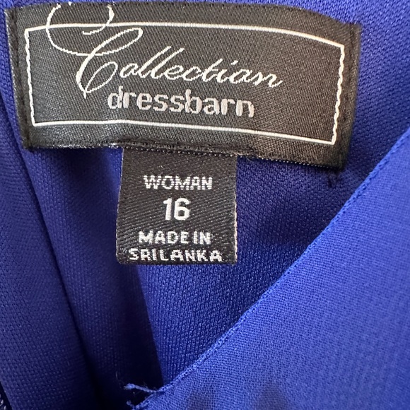 Collection by Dressbarn Royal Blue Sheer Overlay Dress - Picture 2 of 9